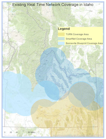 Map of current RTN coverage across Idaho